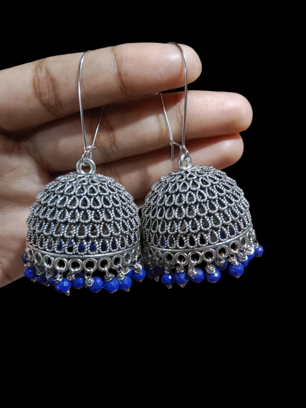 Creastal Bead Jhumka Earring